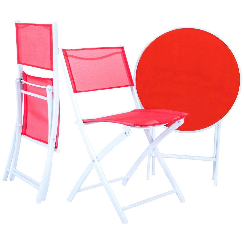 Outdoor Bistro Folding Table Chairs Set. Picture 2