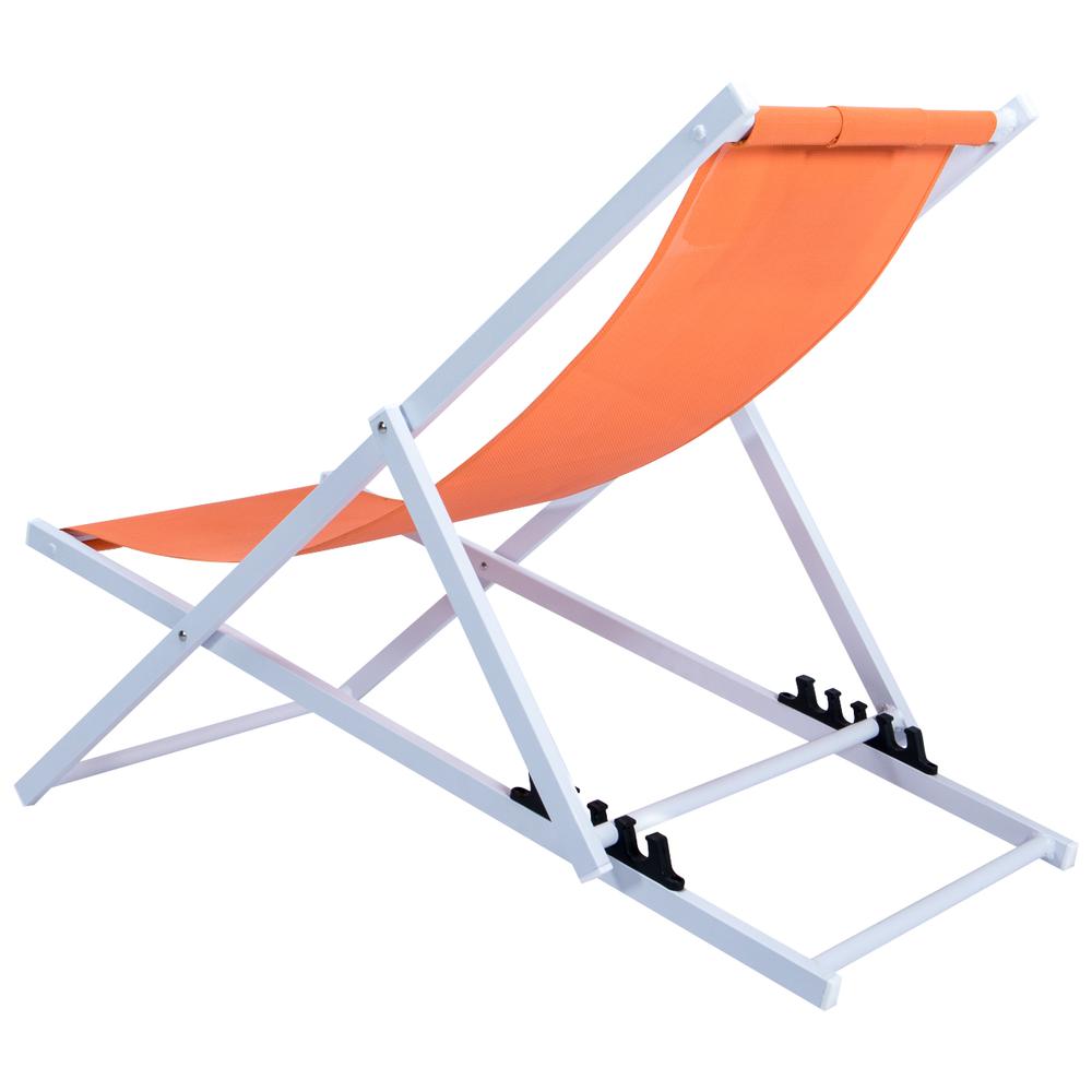 Sunset Outdoor Sling Lounge Chair With Headrest. Picture 2
