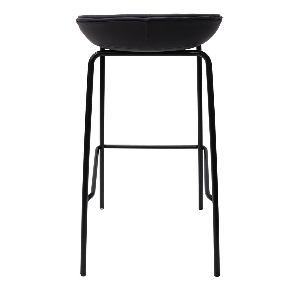 Barstool with Upholstered Faux Leather Seat and Powder Coated Iron Frame. Picture 6