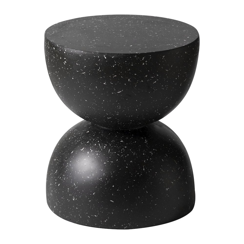 Sage Collection Fiberglass Outdoor Side Table in Black. Picture 7