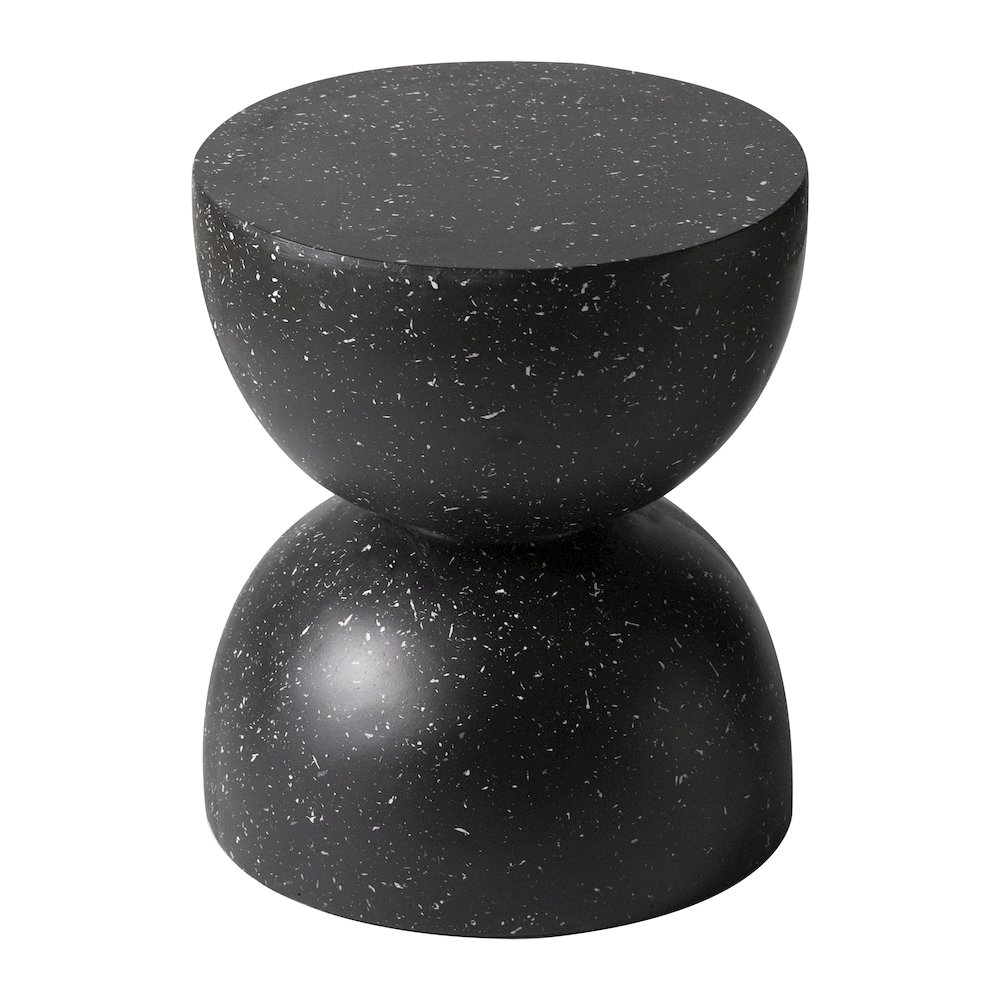 Sage Collection Fiberglass Outdoor Side Table in Black. Picture 8