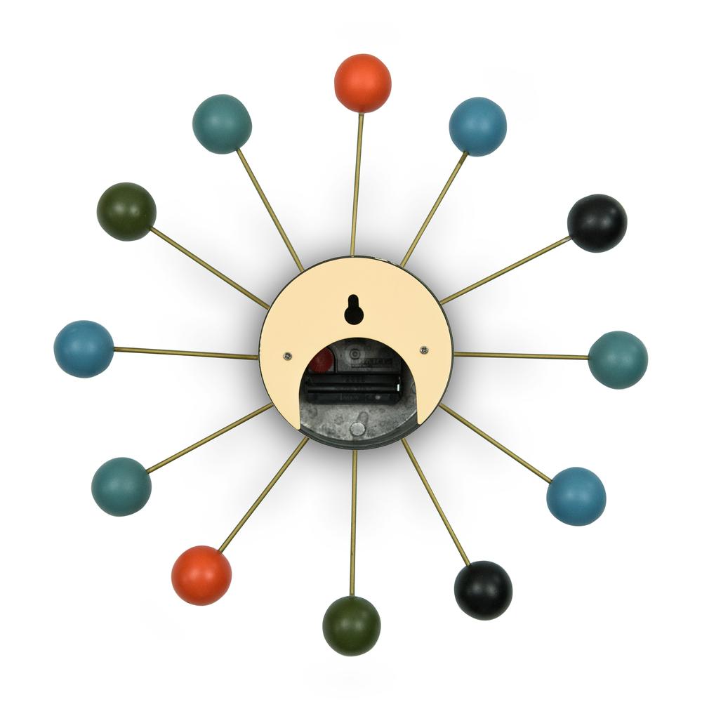 Concordia Modern Design Round Colorful Balls Silent Non-Ticking Wall Clock. Picture 5