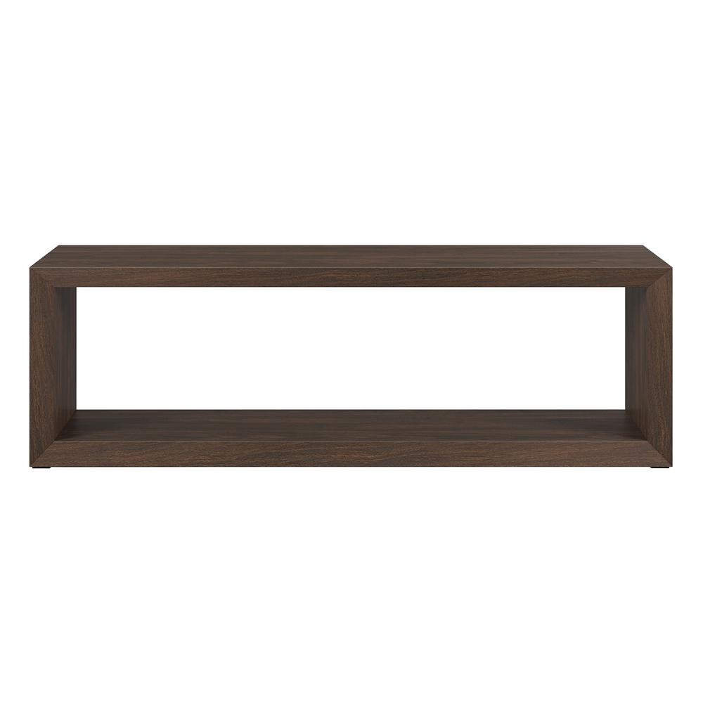 Osmond 58" Wide Rectangular Coffee Table in Alder Brown. Picture 3