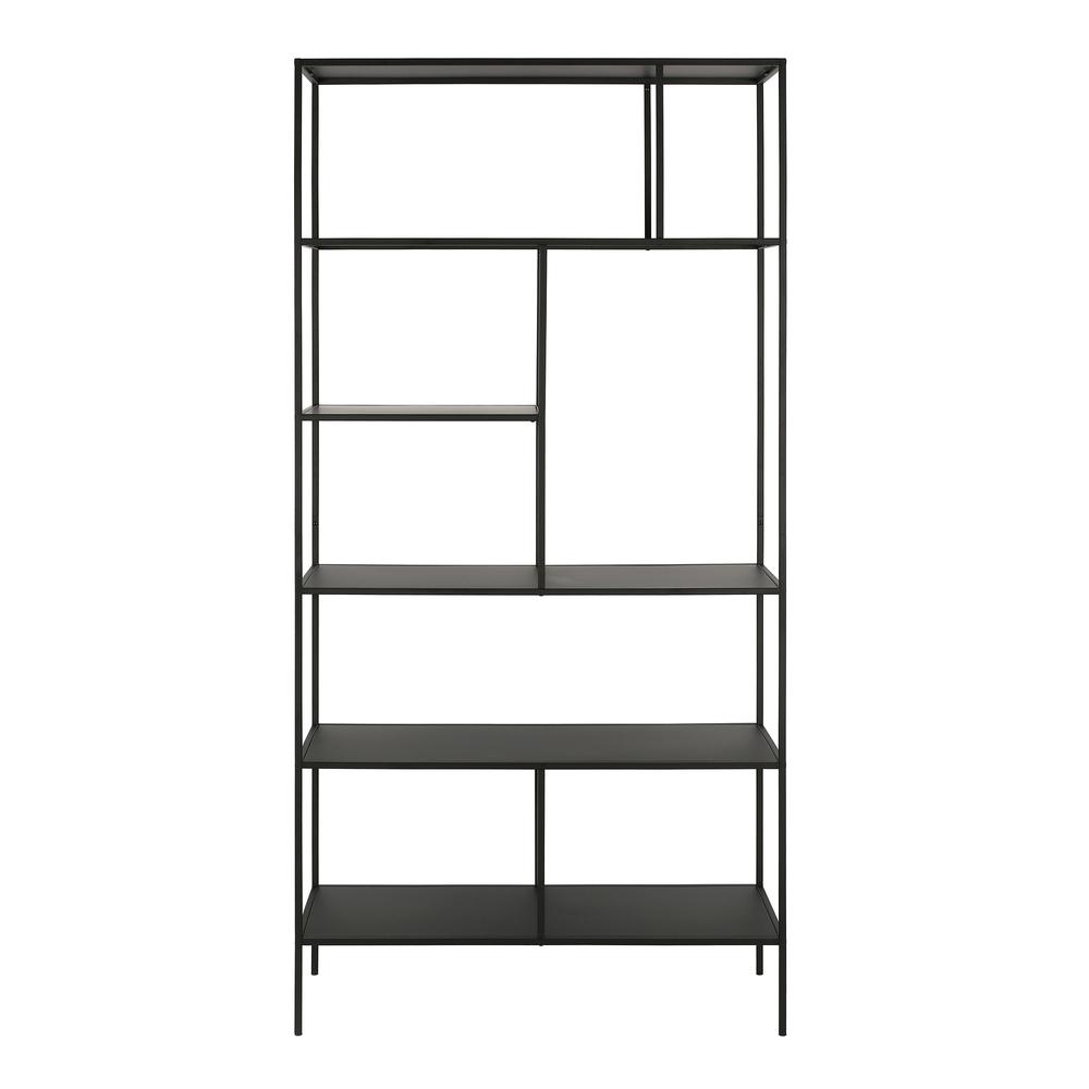 Winthrop 72'' Tall Rectangular Bookcase in Blackened Bronze. Picture 3