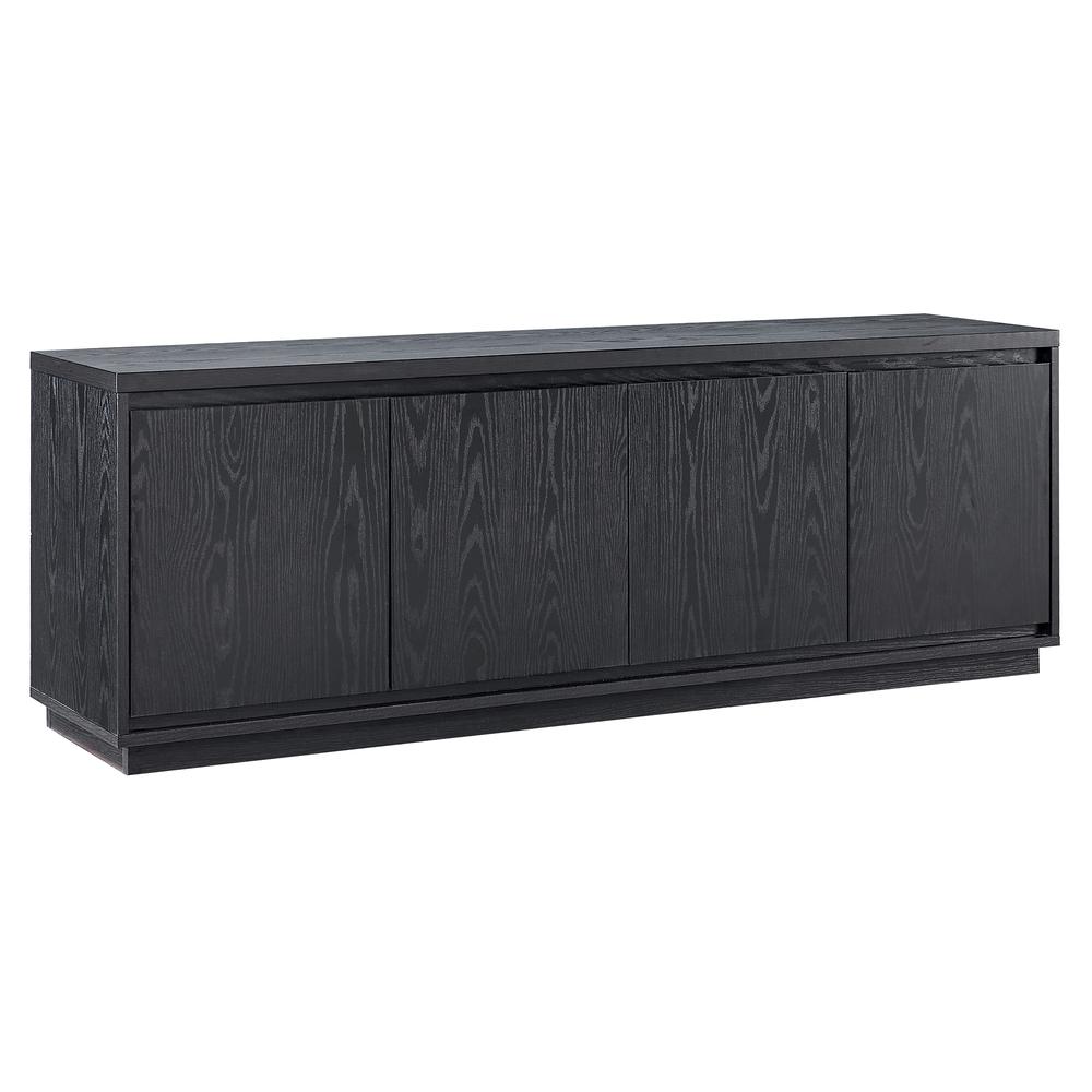 Presque Rectangular TV Stand for TV's up to 80" in Black Grain. Picture 1