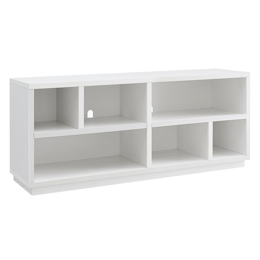 Bowman Rectangular TV Stand for TV's up to 65" in White. Picture 1