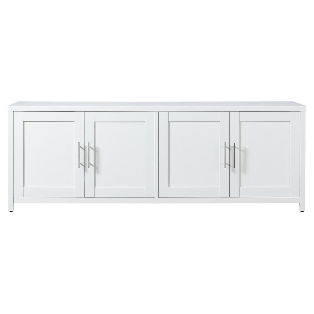 Strahm Rectangular TV Stand for TV's up to 75" in White. Picture 3