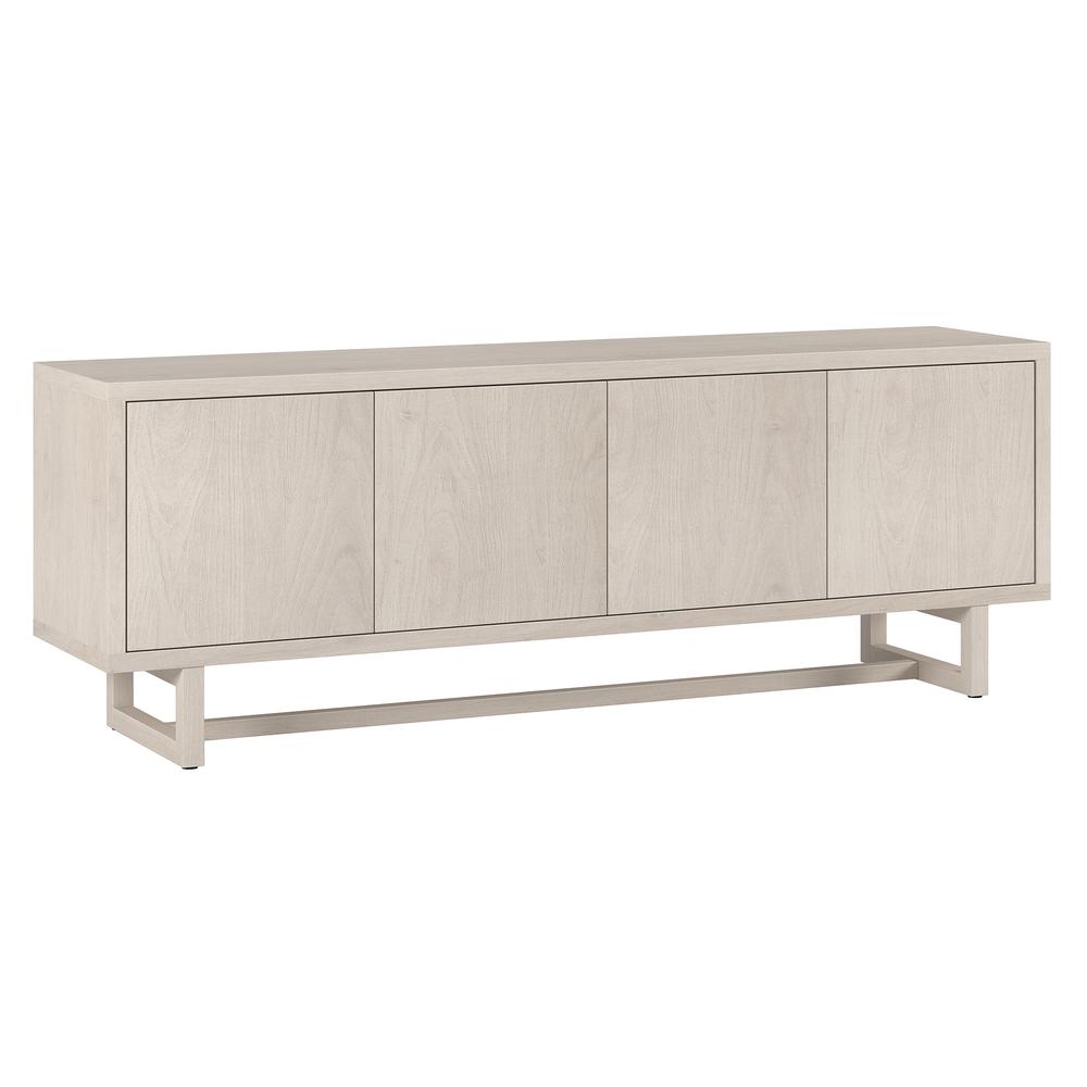 Cutler Rectangular TV Stand for TV's up to 75" in Alder White. Picture 1