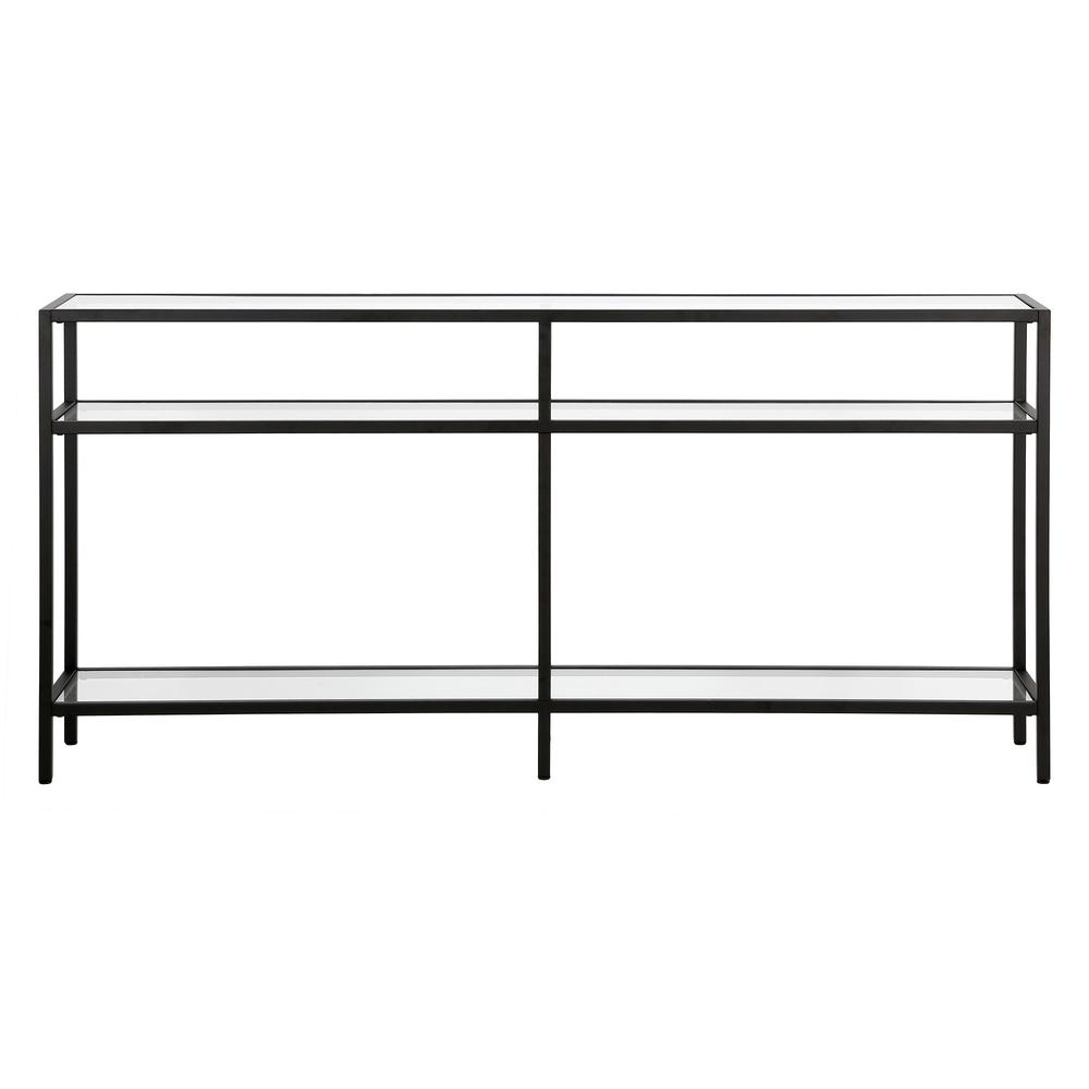Sivil 64'' Wide Rectangular Console Table in Blackened Bronze. Picture 3