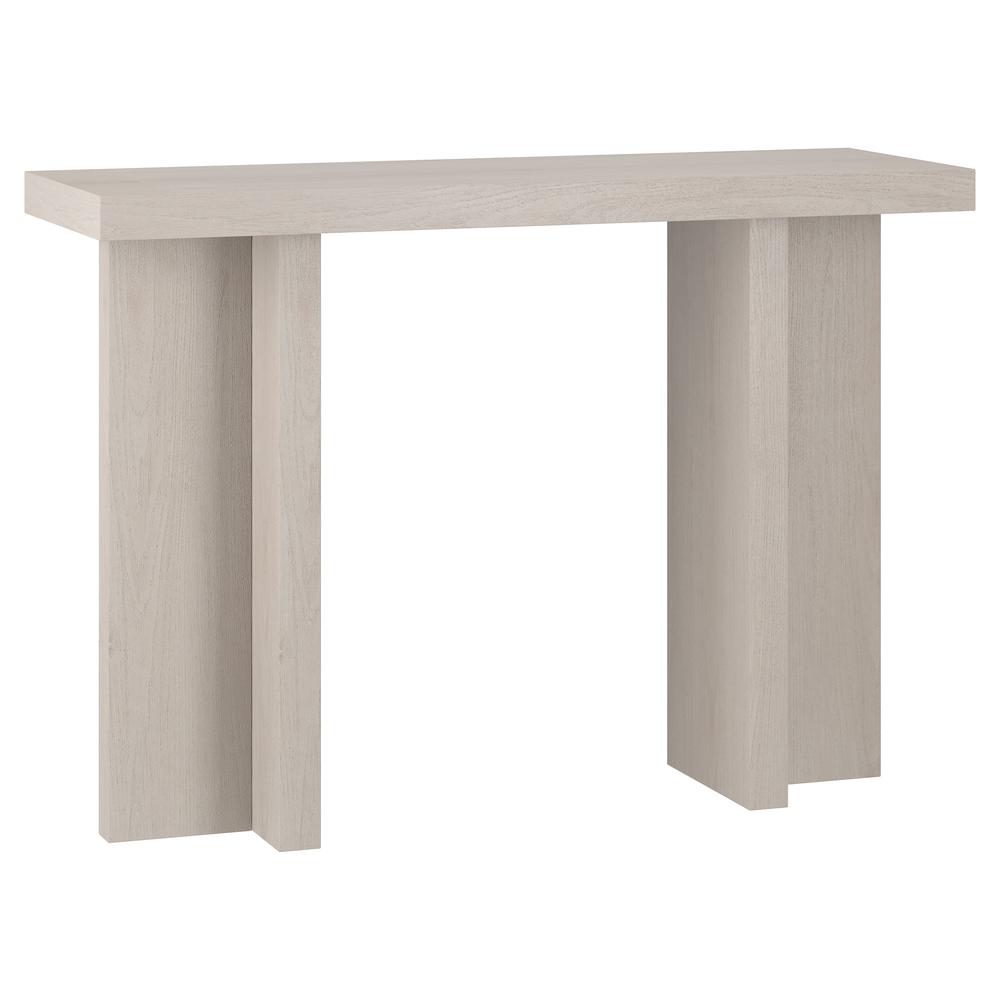 Dimitra 42" Wide Rectangular Console Table in Alder White. Picture 1