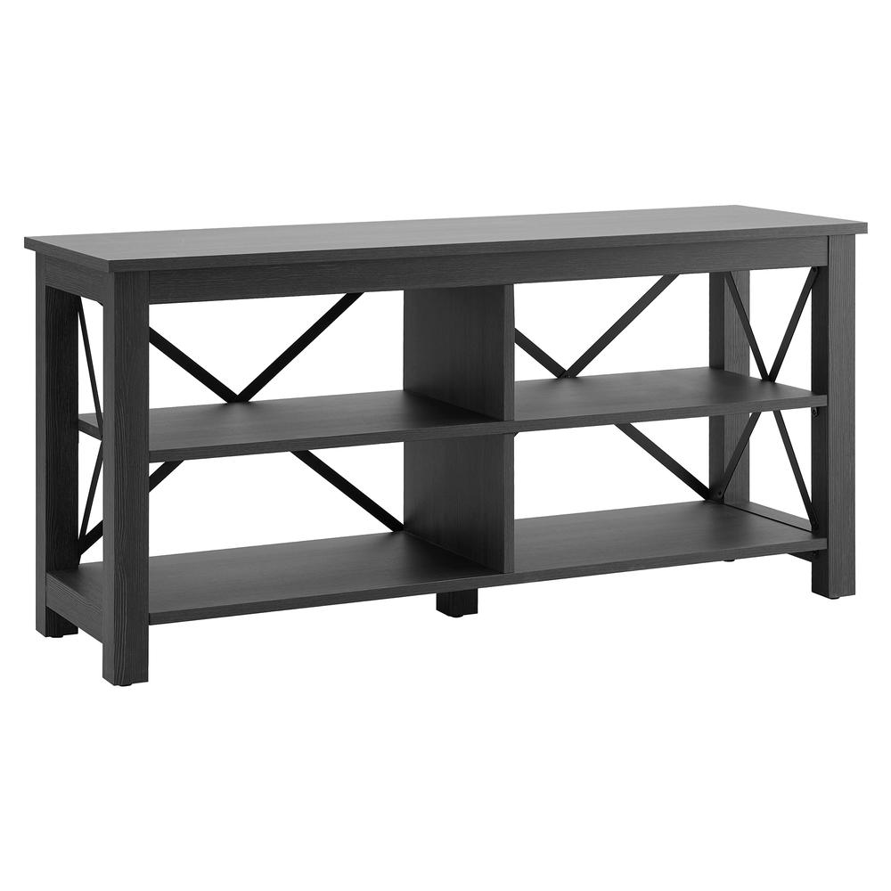 Sawyer Rectangular TV Stand for TV's up to 55" in Charcoal Gray. Picture 1