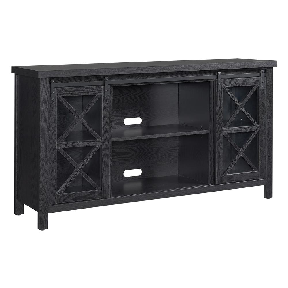 Clementine Rectangular TV Stand for TV's up to 65" in Black Grain. Picture 1