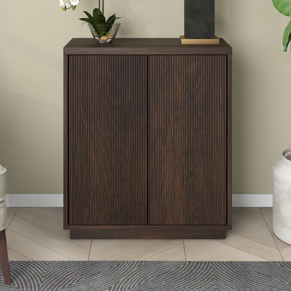 Alston 28" Wide Rectangular Accent Cabinet in Alder Brown. Picture 2