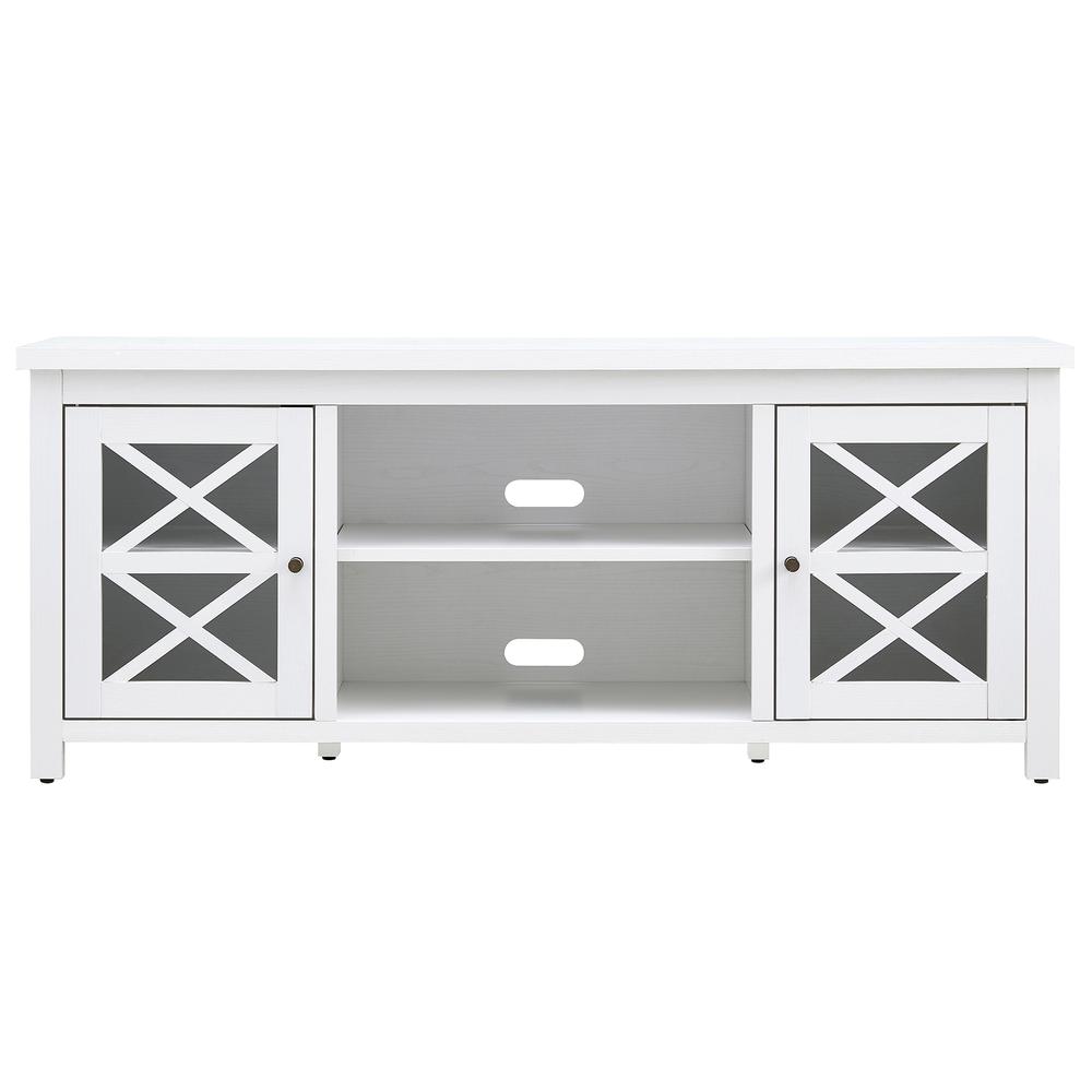 Colton Rectangular TV Stand for TV's up to 65" in White. Picture 3
