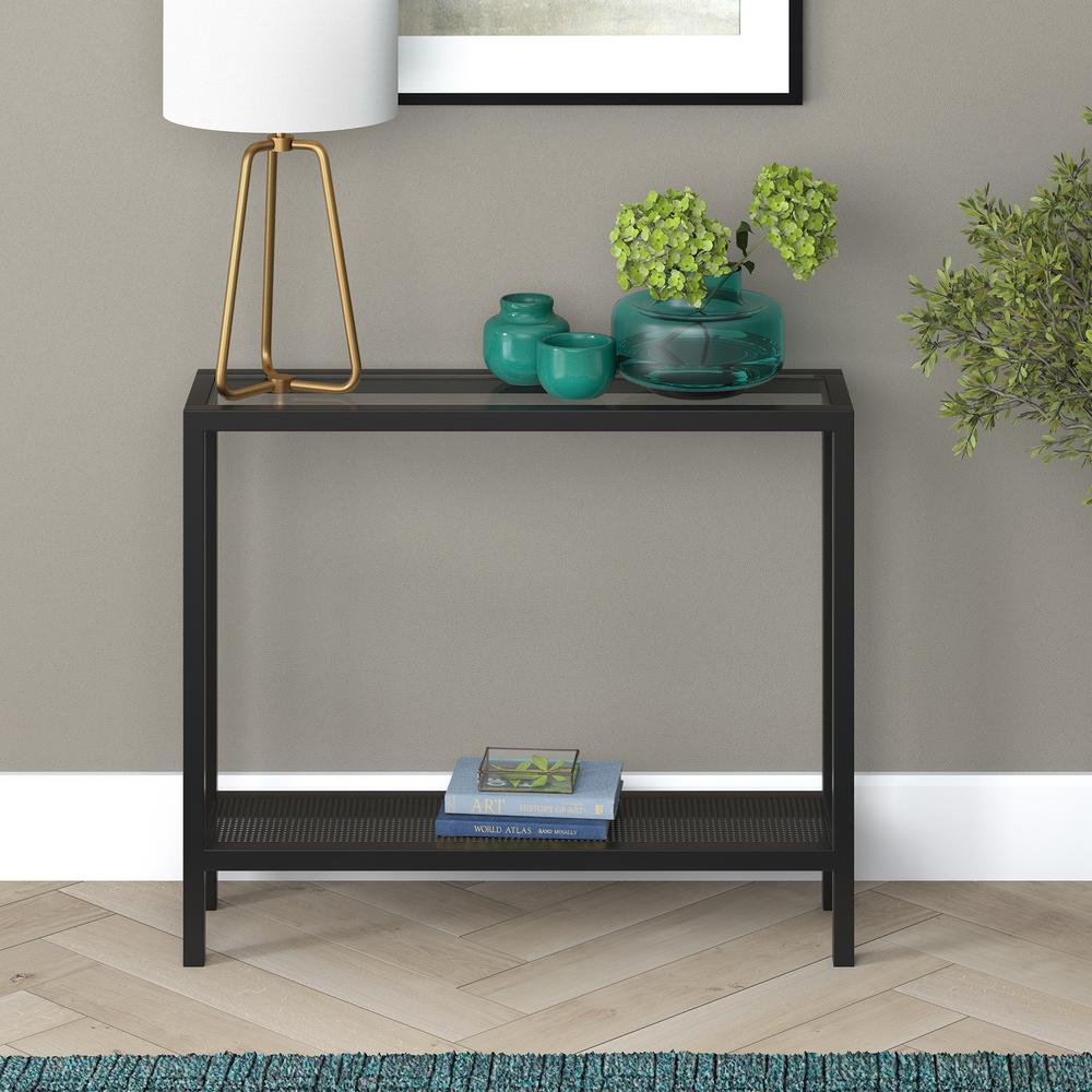 Rigan 36'' Wide Rectangular Console Table in Blackened Bronze. Picture 4