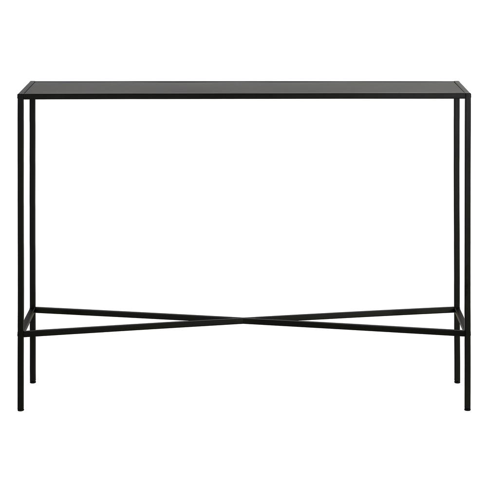 Henley 42'' Wide Rectangular Console Table with Metal Top in Blackened Bronze. Picture 3
