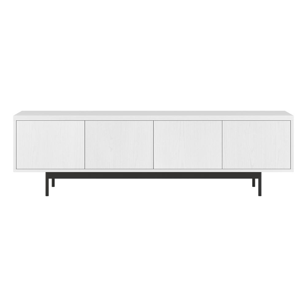 Abington Rectangular TV Stand for TV's up to 75" in White. Picture 3