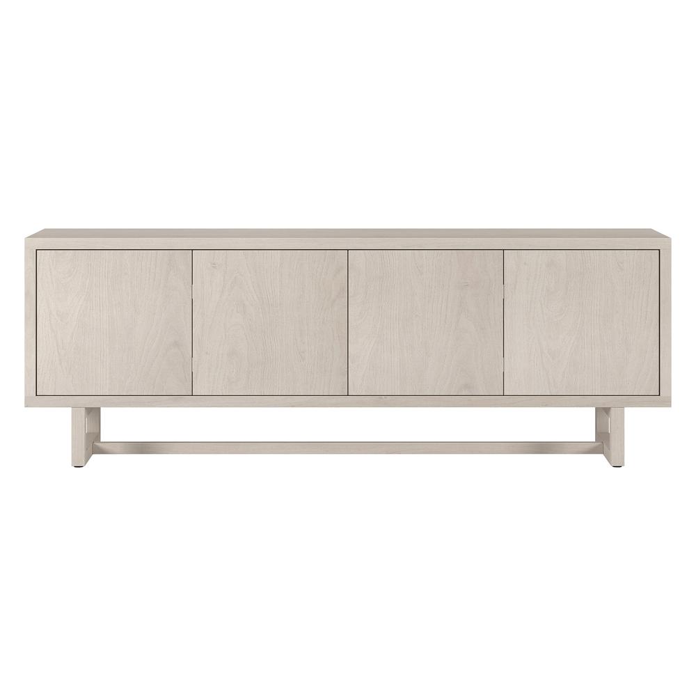 Cutler Rectangular TV Stand for TV's up to 75" in Alder White. Picture 3
