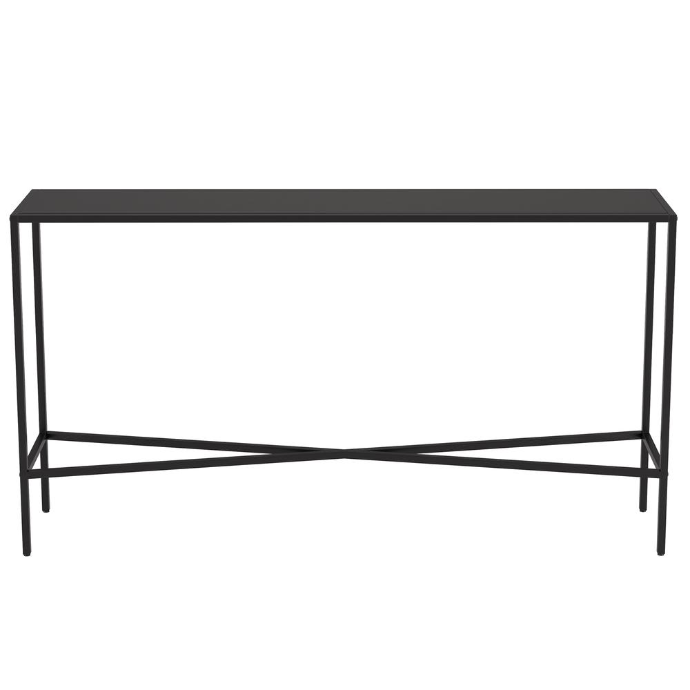 Henley 55'' Wide Rectangular Console Table with Metal Top in Blackened Bronze. Picture 3