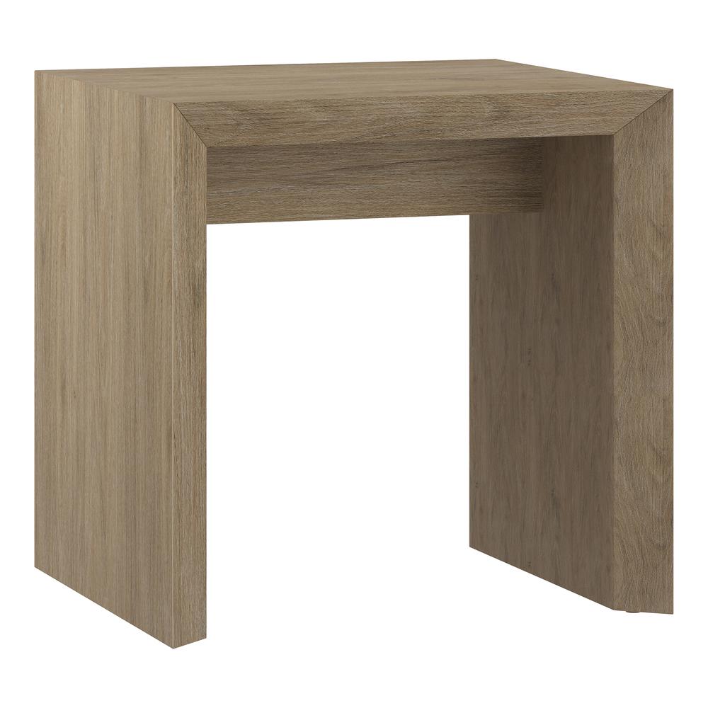 Oswin 22" Wide Rectangular Side Table in Antiqued Gray Oak. Picture 1