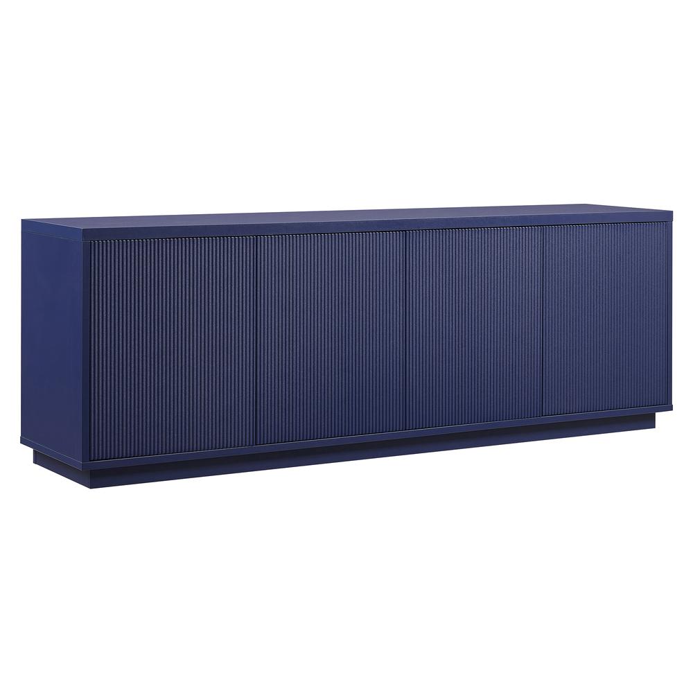 Hanson Rectangular TV Stand for TV's up to 75" in Dark Blue. Picture 1