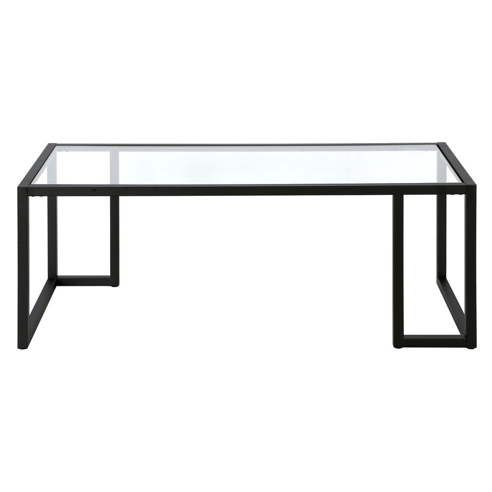 Oscar 45'' Wide Rectangular Coffee Table in Blackened Bronze. Picture 3