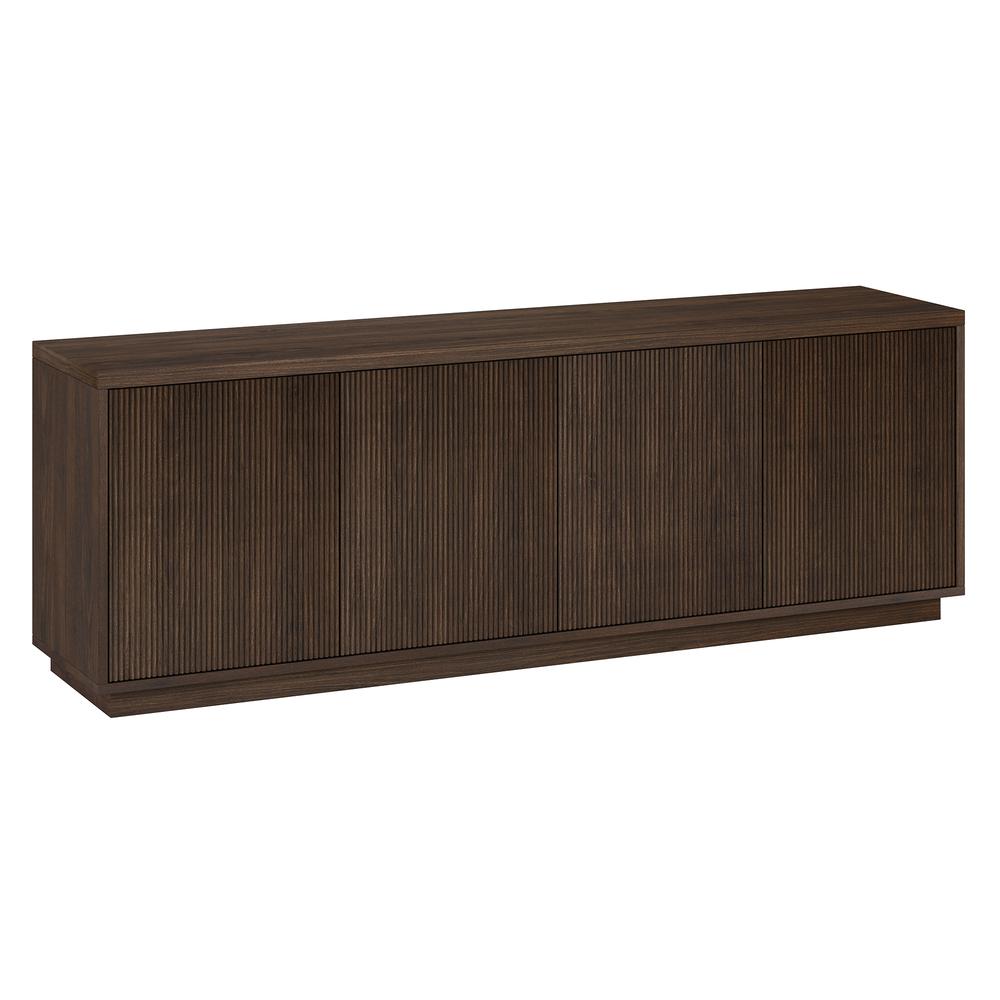 Hanson Rectangular TV Stand for TV's up to 75" in Alder Brown. Picture 1