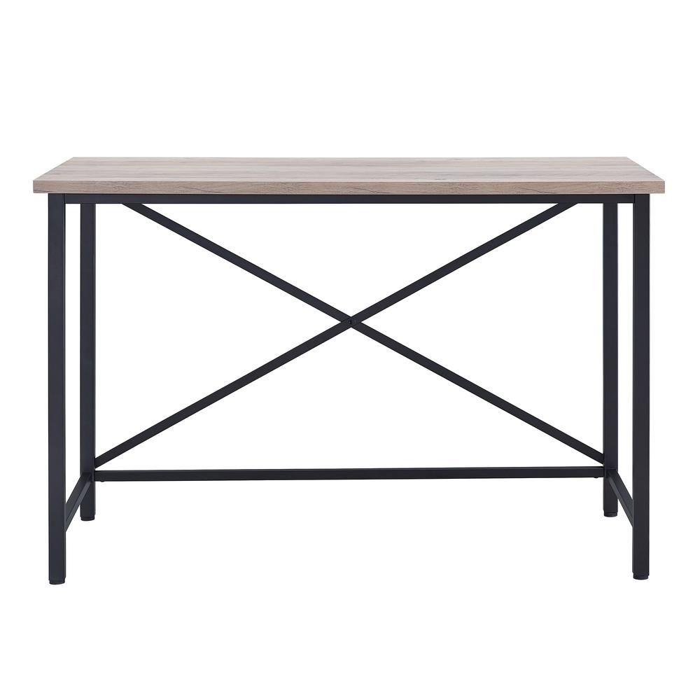 Martina Rectangular 47.5'' Wide Desk in Black/Gray Oak. Picture 3