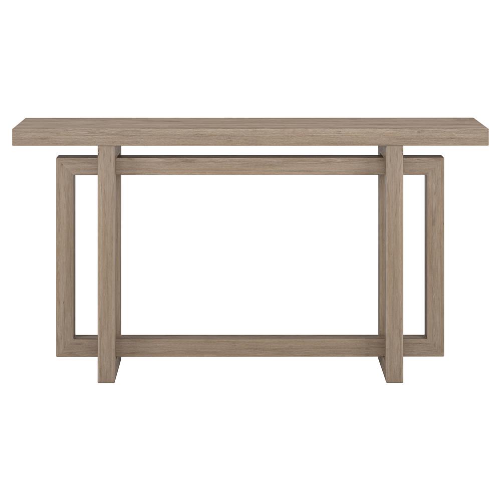 Breslow 55" Wide Rectangular Console Table in Antiqued Gray Oak. Picture 2