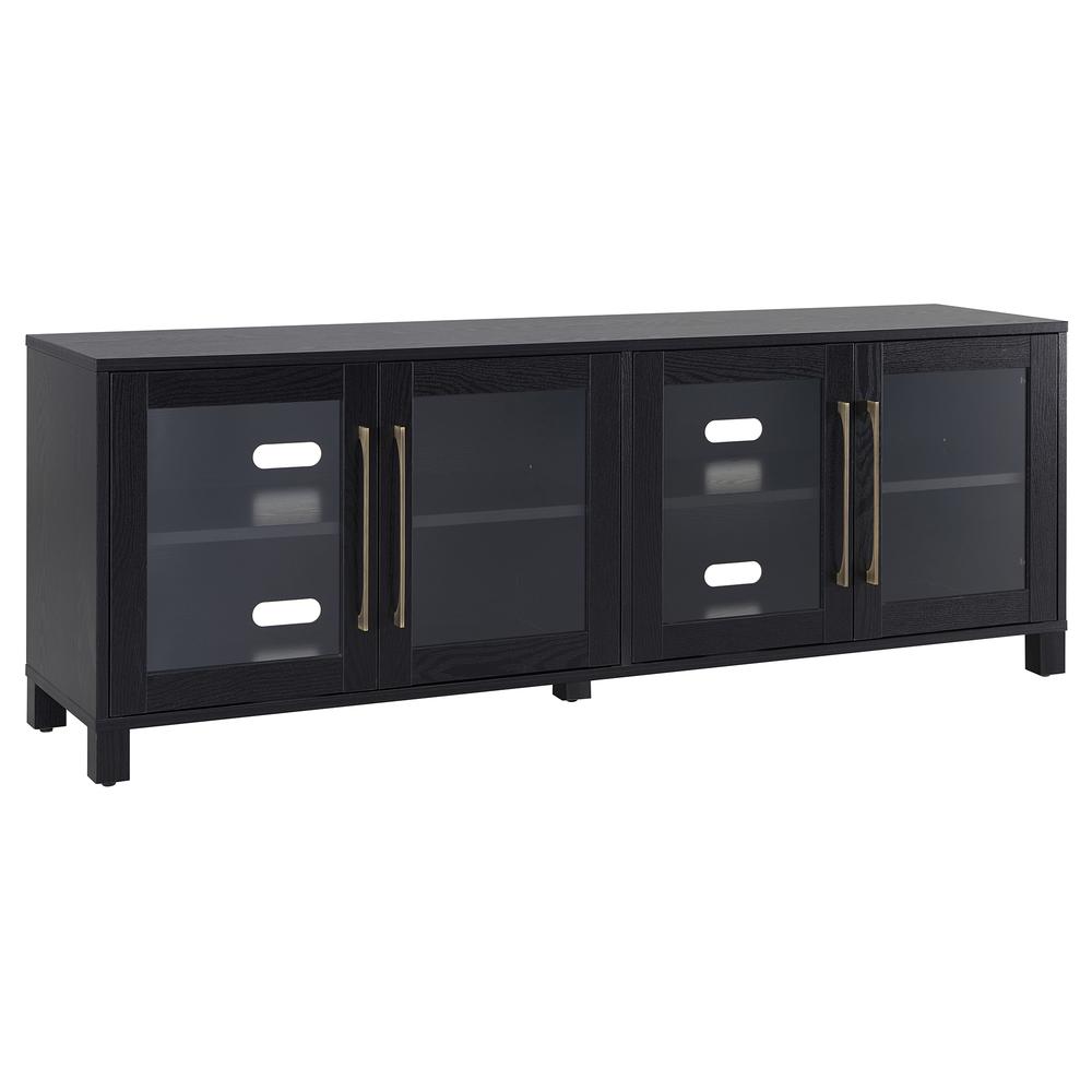 Quincy Rectangular TV Stand for TV's up to 80" in Black Grain. Picture 1