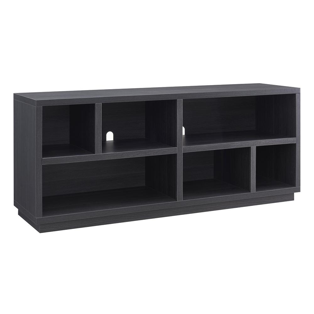 Bowman Rectangular TV Stand for TV's up to 65" in Charcoal Gray. Picture 1