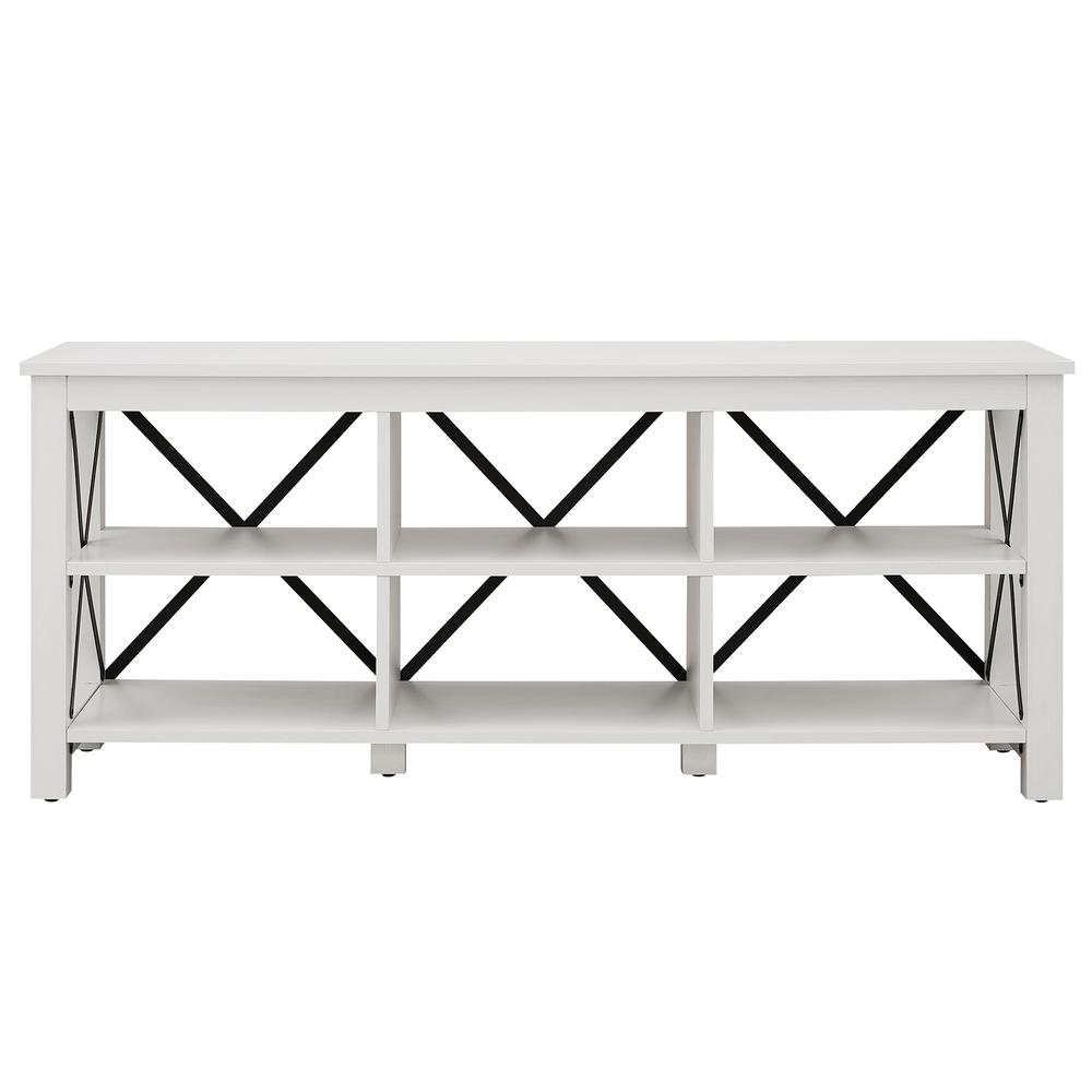 Sawyer Rectangular TV Stand for TV's up to 65" in White. Picture 3