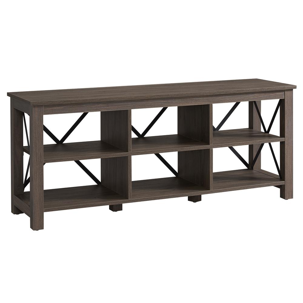Sawyer Rectangular TV Stand for TV's up to 65" in Alder Brown. Picture 1