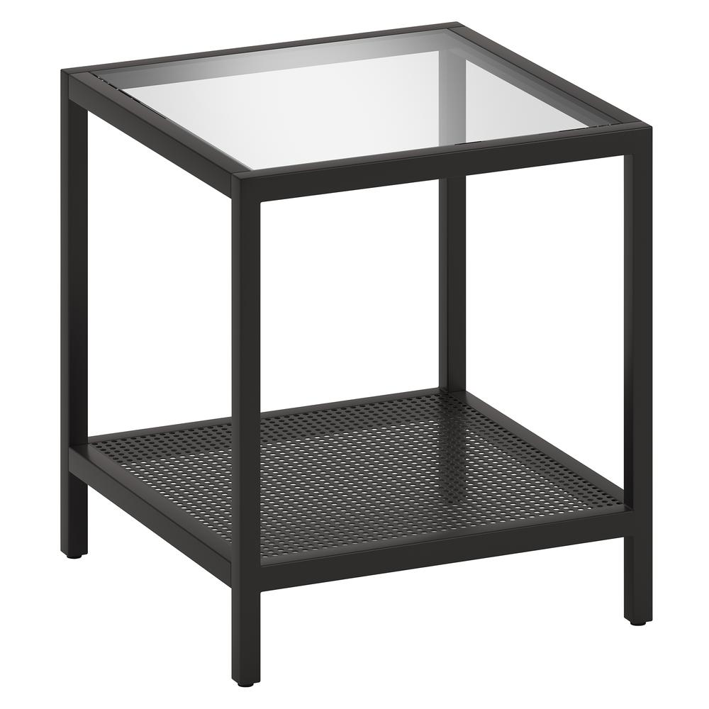 Rigan 20'' Wide Square Side Table in Blackened Bronze. Picture 1
