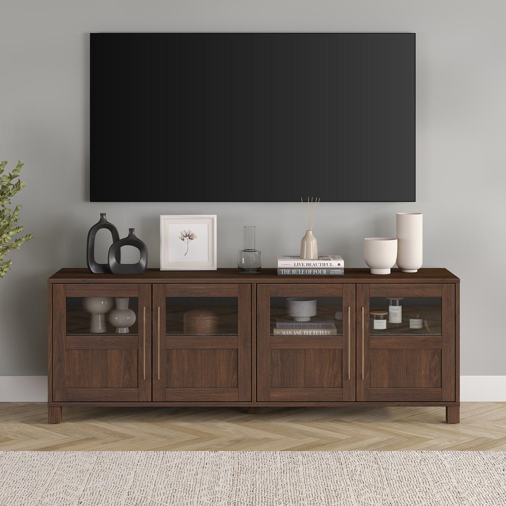 Holbrook Rectangular TV Stand for TV's up to 75" in Alder Brown. Picture 2