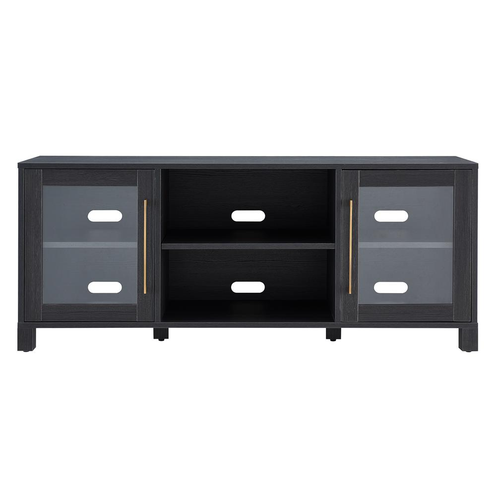 Quincy Rectangular TV Stand for TV's up to 65" in Charcoal Gray. Picture 3