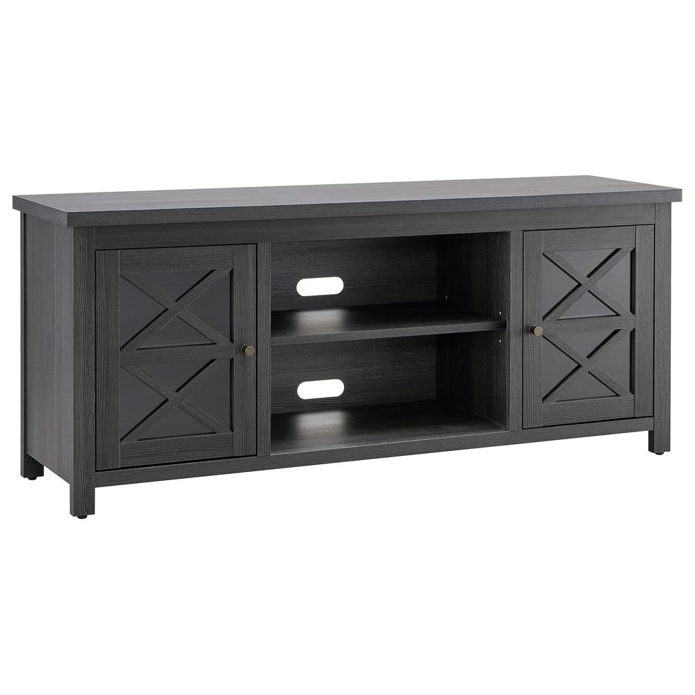 Colton Rectangular TV Stand for TV's up to 65" in Charcoal Gray. Picture 1
