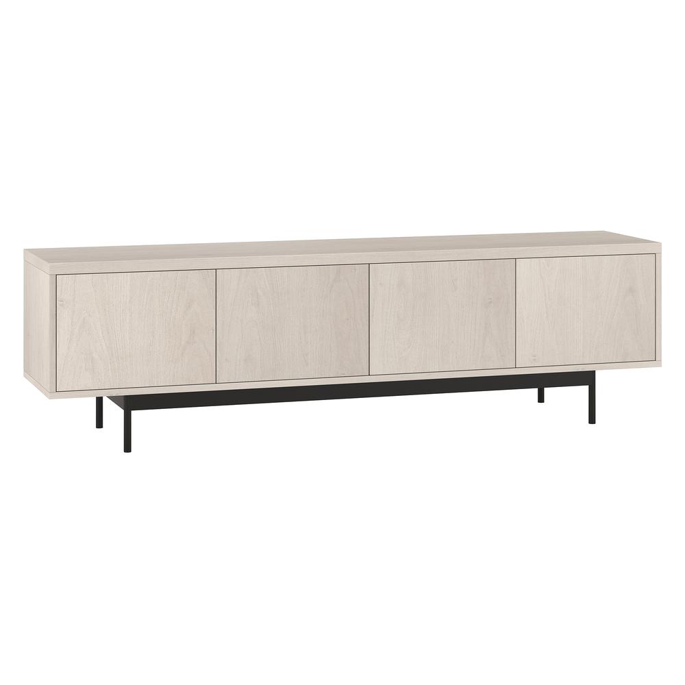 Abington Rectangular TV Stand for TV's up to 75" in Alder White. Picture 1