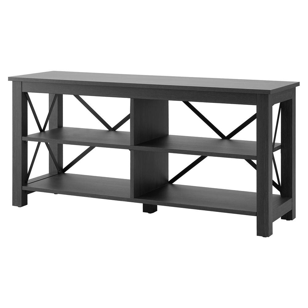 Sawyer Rectangular TV Stand for TV's up to 55" in Charcoal Gray. Picture 3