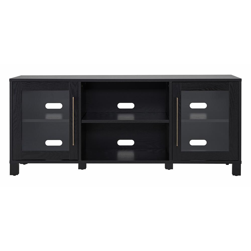 Quincy Rectangular TV Stand for TV's up to 65" in Black Grain. Picture 3