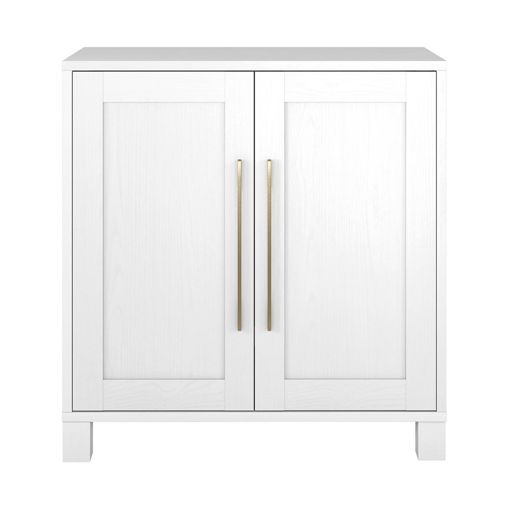 Chabot 28" Wide Rectangular Accent Cabinet in White. Picture 1