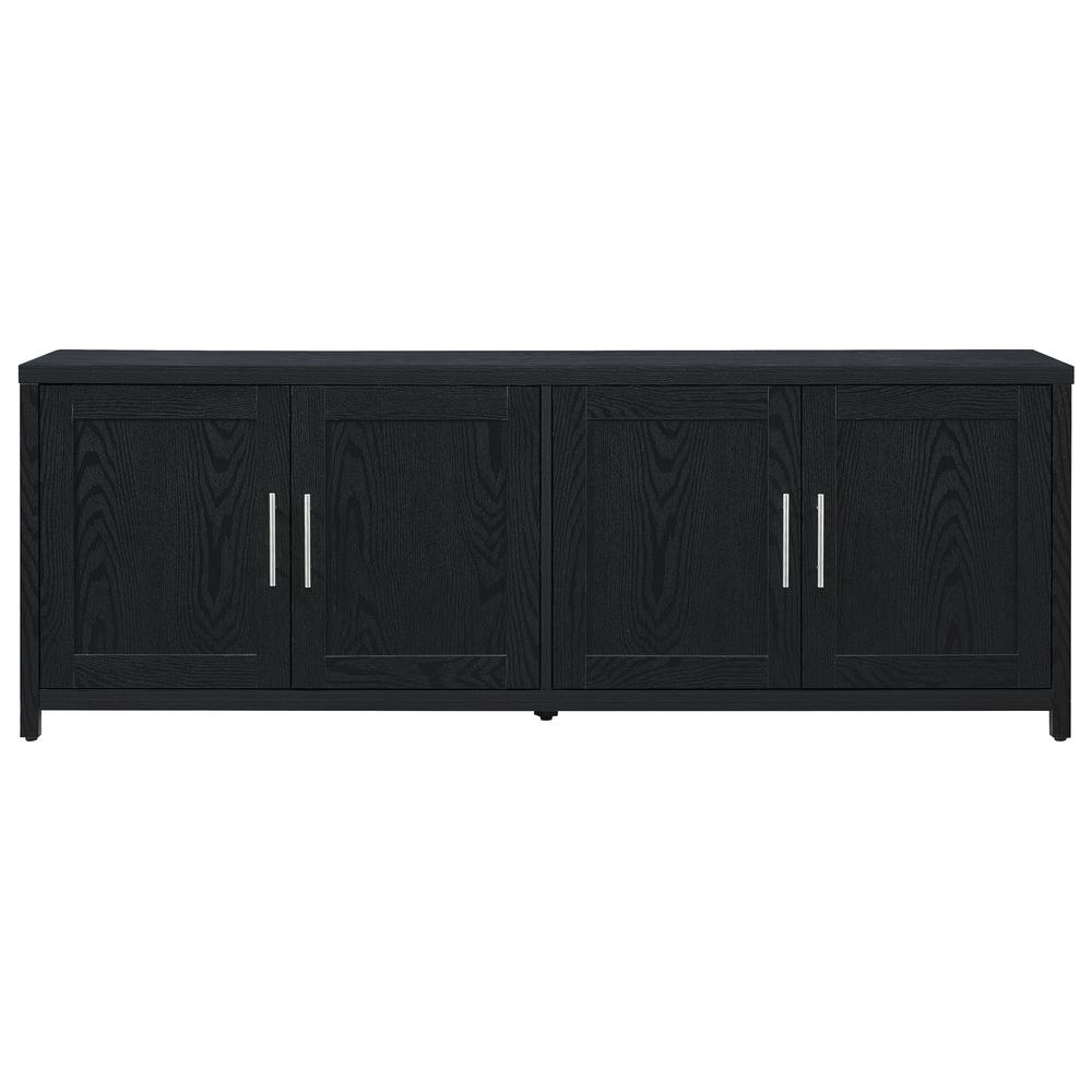 Strahm Rectangular TV Stand for TV's up to 75" in Black Grain. Picture 3