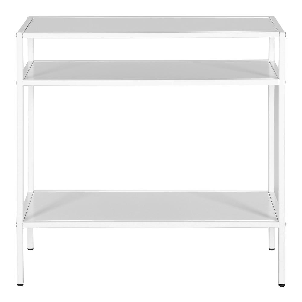 Ricardo 24'' Wide Rectangular Side Table in Matte White. Picture 3