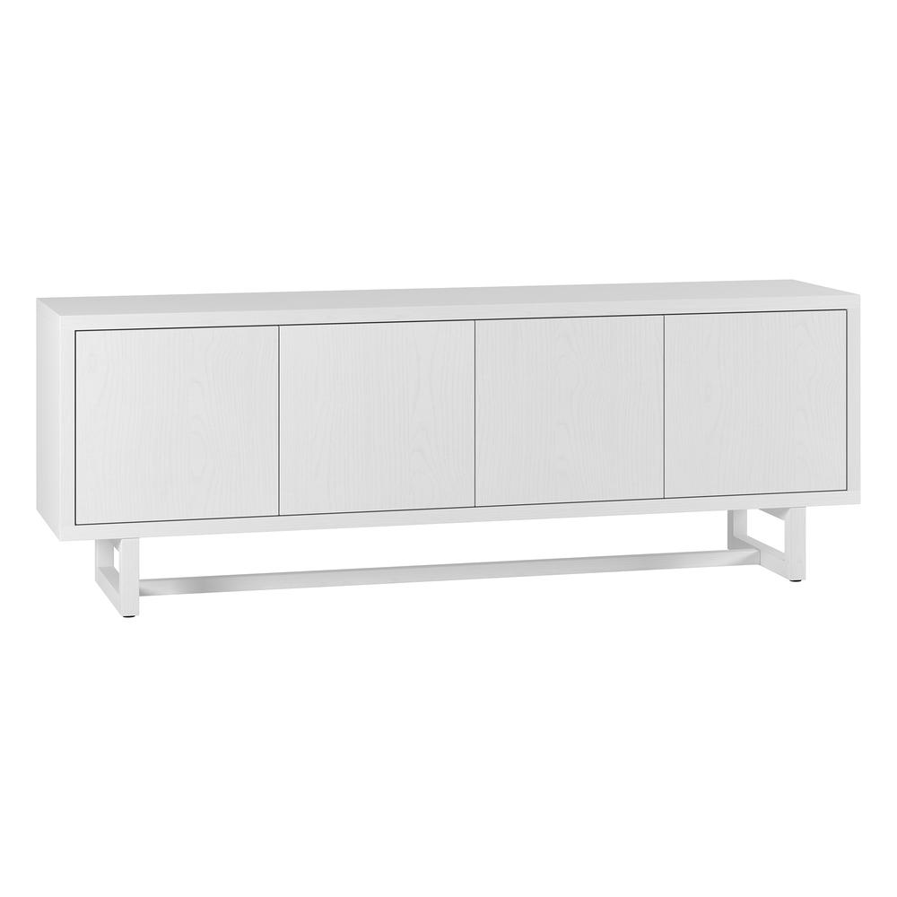 Cutler Rectangular TV Stand for TV's up to 75" in White. Picture 1