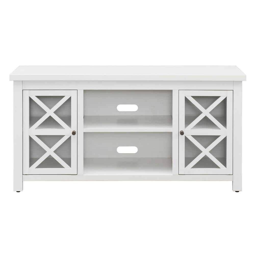 Colton Rectangular TV Stand for TV's up to 55" in White. Picture 3