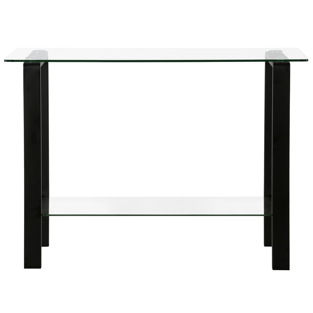 Asta 42'' Wide Rectangular Console Table in Blackened Bronze. Picture 4