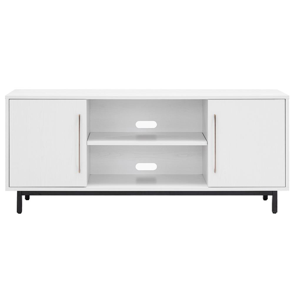 Julian Rectangular TV Stand for TV's up to 65" in White. Picture 3