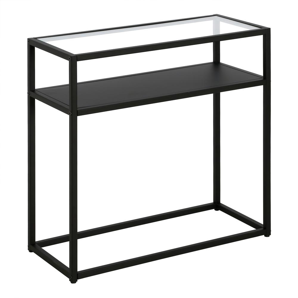 Ada 24'' Wide Rectangular Side Table in Blackened Bronze. Picture 1