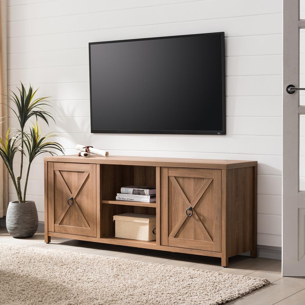 Granger Rectangular TV Stand for TV's up to 65" in Golden Oak. Picture 2