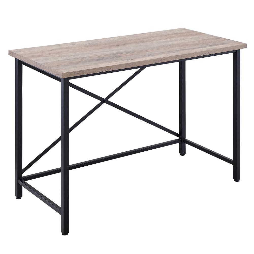 Martina Rectangular 47.5'' Wide Desk in Black/Gray Oak. Picture 1